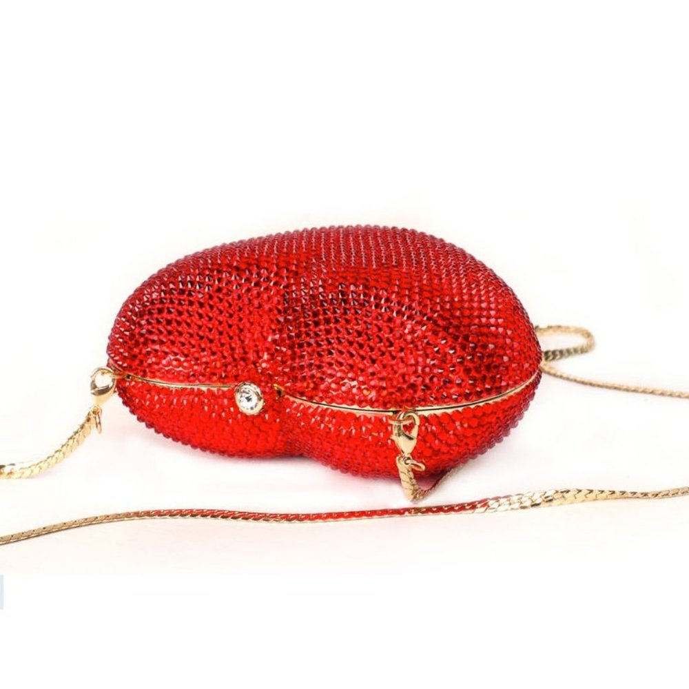 NEW Sparkling Bling Swarovski Crystal Rhinestone Valentine Heart Purse +… - Picture 14 of 16